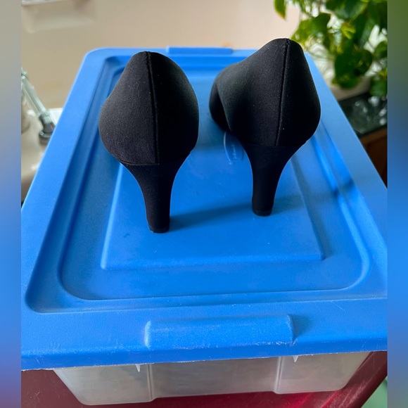 Abella Black Fabric Heels - Picture 3 of 6